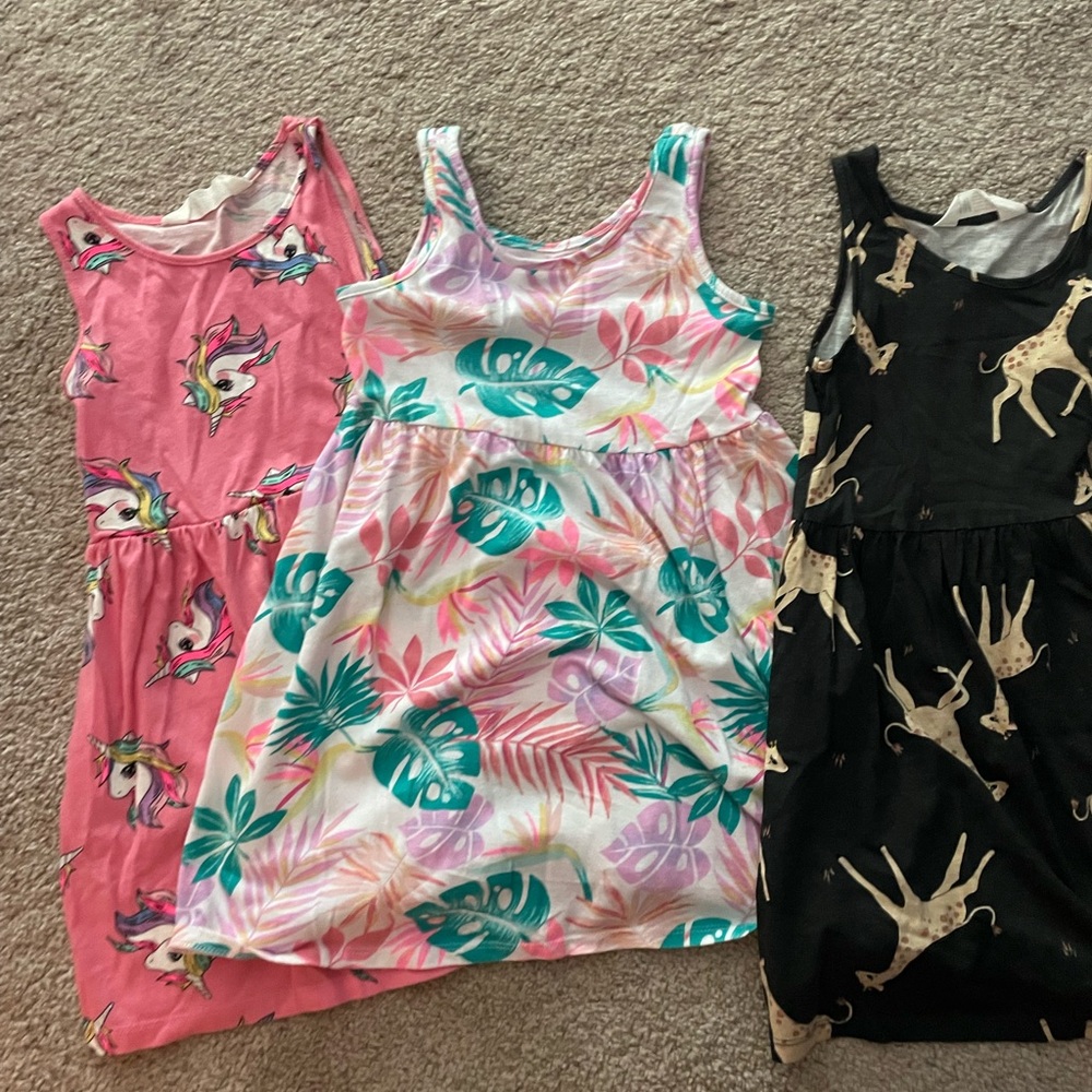 Dress bundle! H&M & Jumping Beans Dress bundle. Pink and Blue Sleeveless Scoop